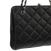 Chanel Black Caviar Chain Handbag