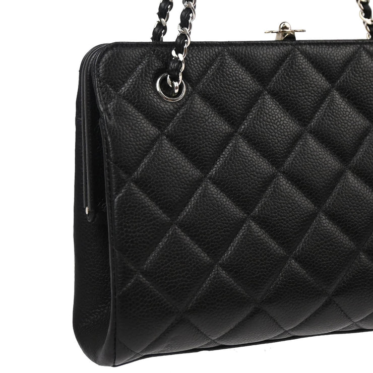 Chanel Black Caviar Chain Handbag