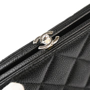 Chanel Black Caviar Chain Handbag