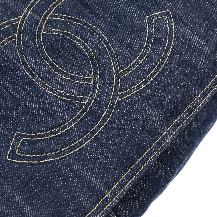 Chanel 2005-2006 Navy Denim Shoulder Bag