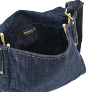 Chanel 2005-2006 Navy Denim Shoulder Bag