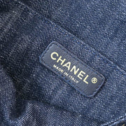 Chanel 2005-2006 Navy Denim Shoulder Bag