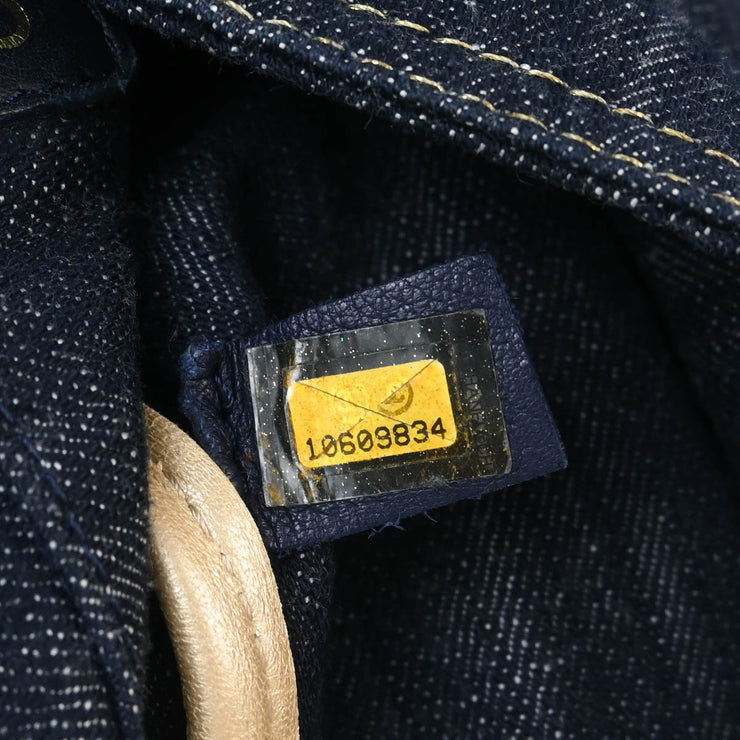 Chanel 2005-2006 Navy Denim Shoulder Bag