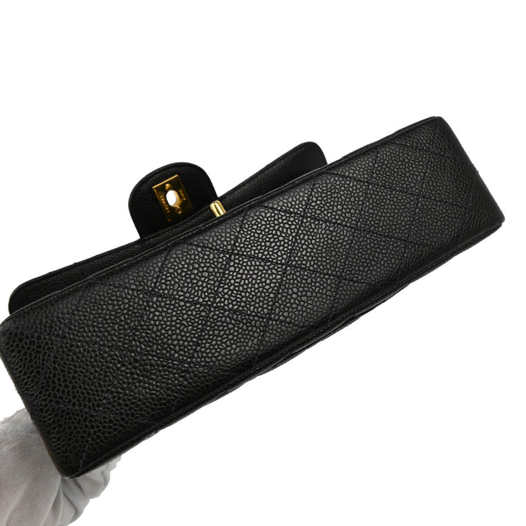 Chanel Black Caviar Small Classic Double Flap Shoulder Bag