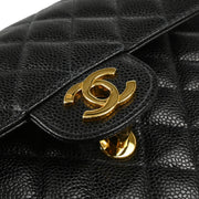 Chanel Black Caviar Small Classic Double Flap Shoulder Bag