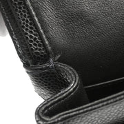 Chanel Black Caviar Small Classic Double Flap Shoulder Bag