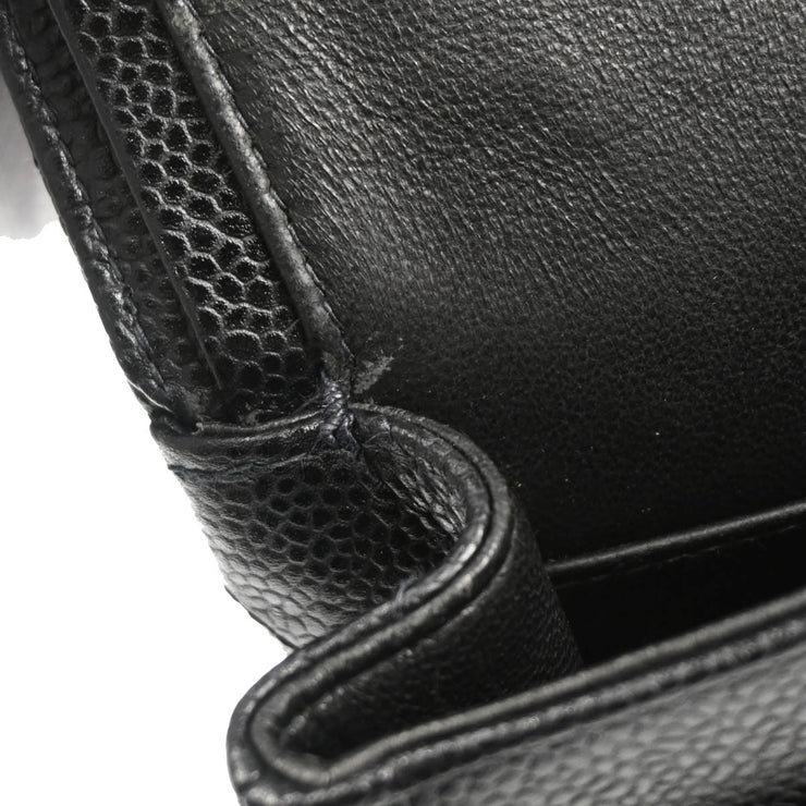 Chanel Black Caviar Small Classic Double Flap Shoulder Bag