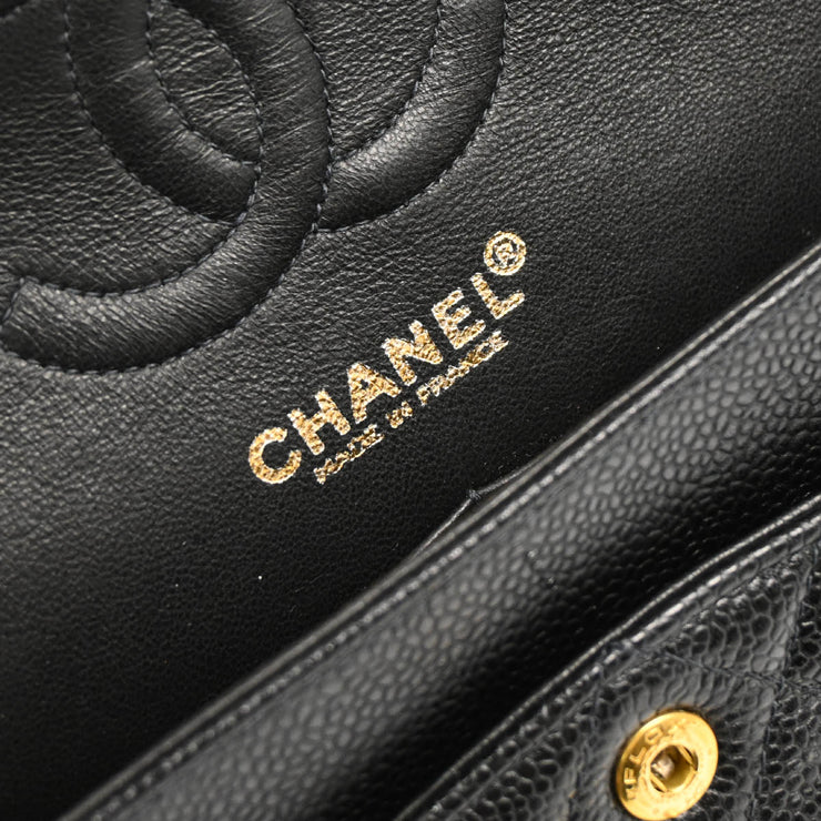 Chanel Black Caviar Small Classic Double Flap Shoulder Bag