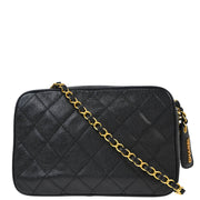 Chanel 1994-1996 Black Caviar Camera Bag Small