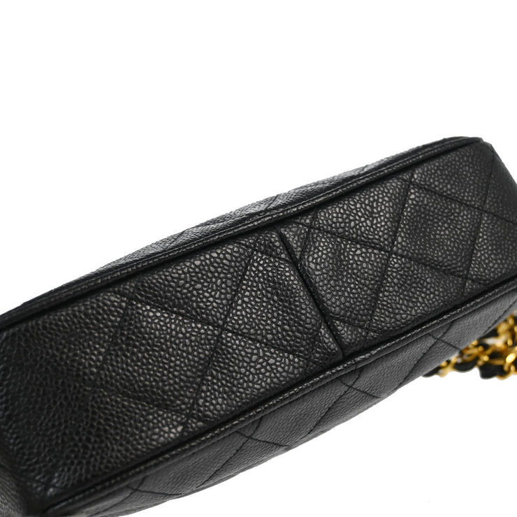 Chanel 1994-1996 Black Caviar Camera Bag Small