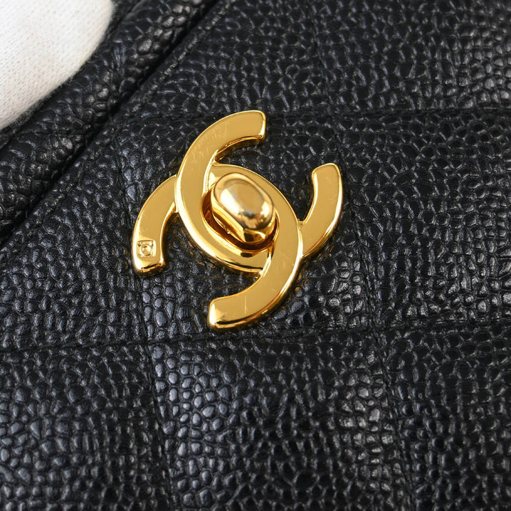 Chanel 1994-1996 Black Caviar Camera Bag Small