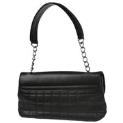 Chanel 2005-2006 Black Lambskin Choco Bar Camellia No.5 CC Handbag