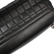 Chanel 2005-2006 Black Lambskin Choco Bar Camellia No.5 CC Handbag