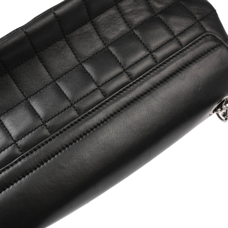 Chanel 2005-2006 Black Lambskin Choco Bar Camellia No.5 CC Handbag