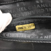 Chanel 2005-2006 Black Lambskin Choco Bar Camellia No.5 CC Handbag