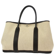 Hermes Beige Toile H Garden Party 36 PM Tote Handbag
