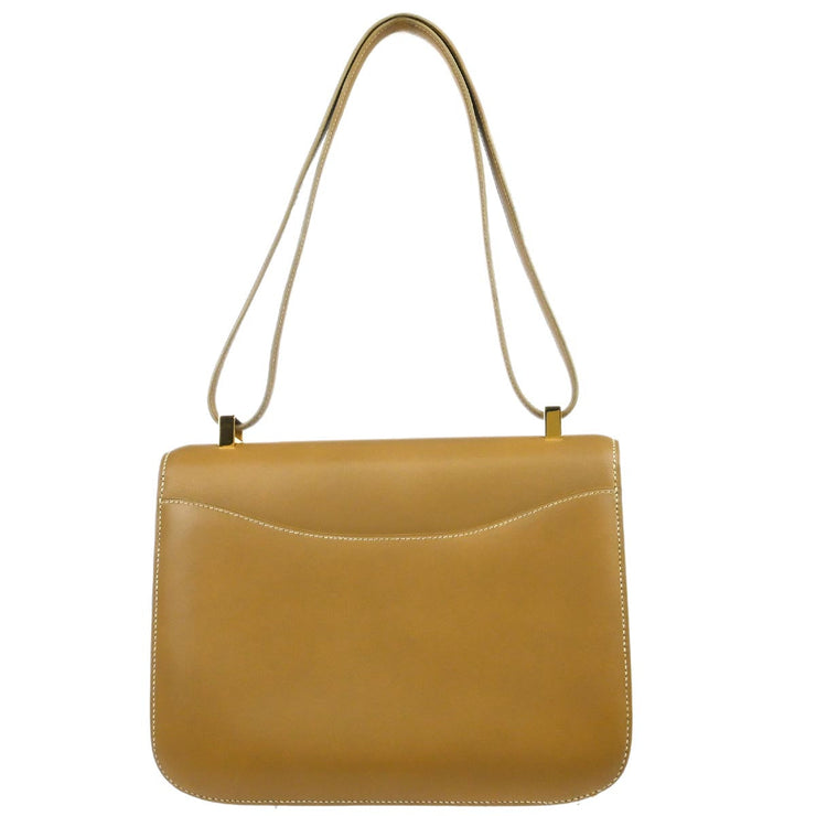 Hermes 1998 Beige Box Calf Constance 23 Shoulder Bag
