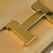 Hermes 1998 Beige Box Calf Constance 23 Shoulder Bag
