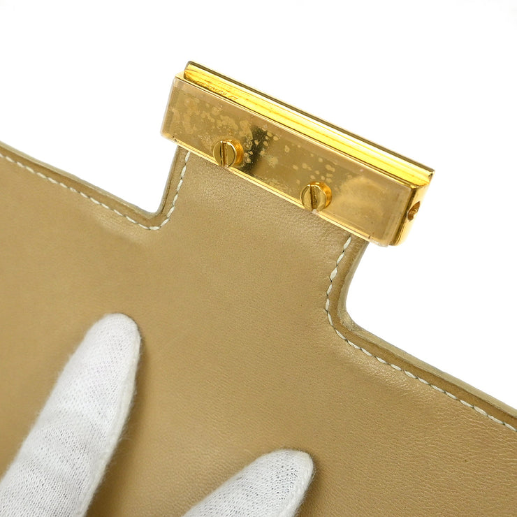 Hermes 1998 Beige Box Calf Constance 23 Shoulder Bag