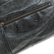 Balenciaga Dark Green Goatskin The Work Duffle Handbag