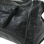 Balenciaga Dark Green Goatskin The Work Duffle Handbag