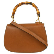 Gucci Brown Bamboo 2way Shoulder Handbag