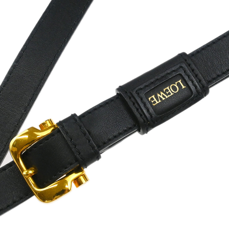 Loewe Black Canvas Shoulder Bag