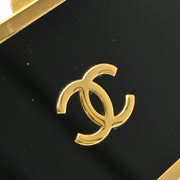 Chanel Black Acrylic Runway Lucite Minaudiere Box Shoulder Bag 97P