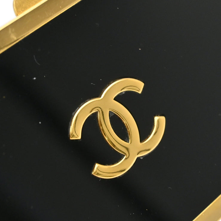 Chanel Black Acrylic Runway Lucite Minaudiere Box Shoulder Bag 97P