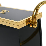 Chanel Black Acrylic Runway Lucite Minaudiere Box Shoulder Bag 97P