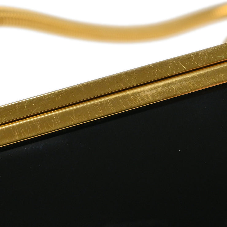 Chanel Black Acrylic Runway Lucite Minaudiere Box Shoulder Bag 97P