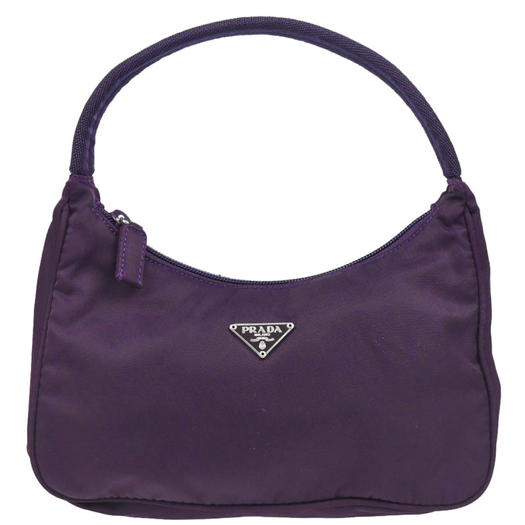 Prada Purple Nylon Handbag