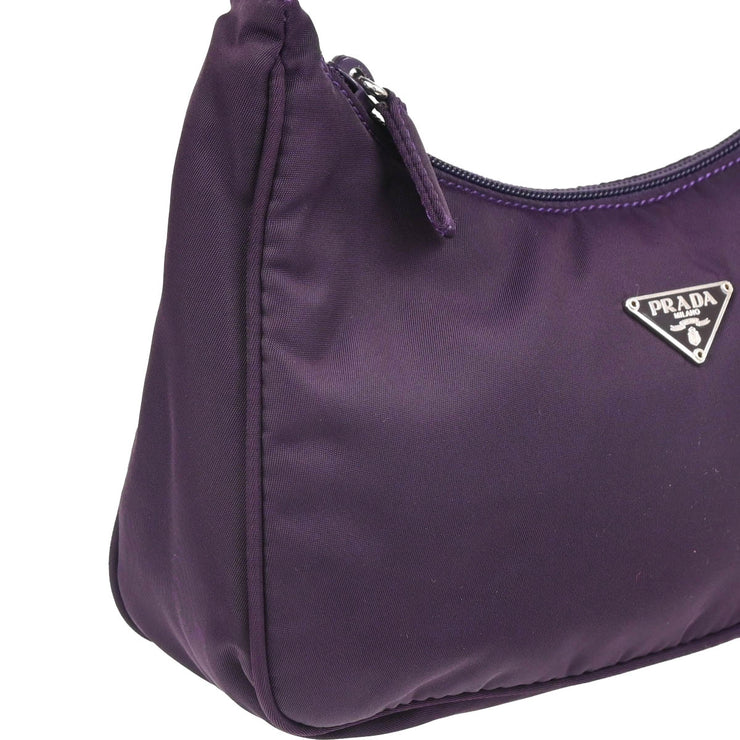 Prada Purple Nylon Handbag
