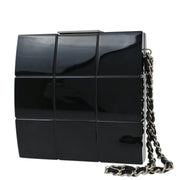 Chanel Black Plexiglass Choco Bar Minaudiere Clutch Bag