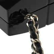 Chanel Black Plexiglass Choco Bar Minaudiere Clutch Bag