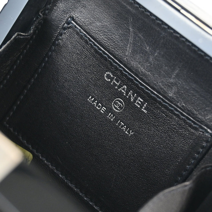 Chanel Black Plexiglass Choco Bar Minaudiere Clutch Bag