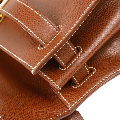 Hermes 2003 Noisette Veau Grain Lisse Kelly 28 Sellier 2way Shoulder Handbag