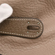 Hermes Gray Taurillon Clemence Lindy 34 Shoulder Bag