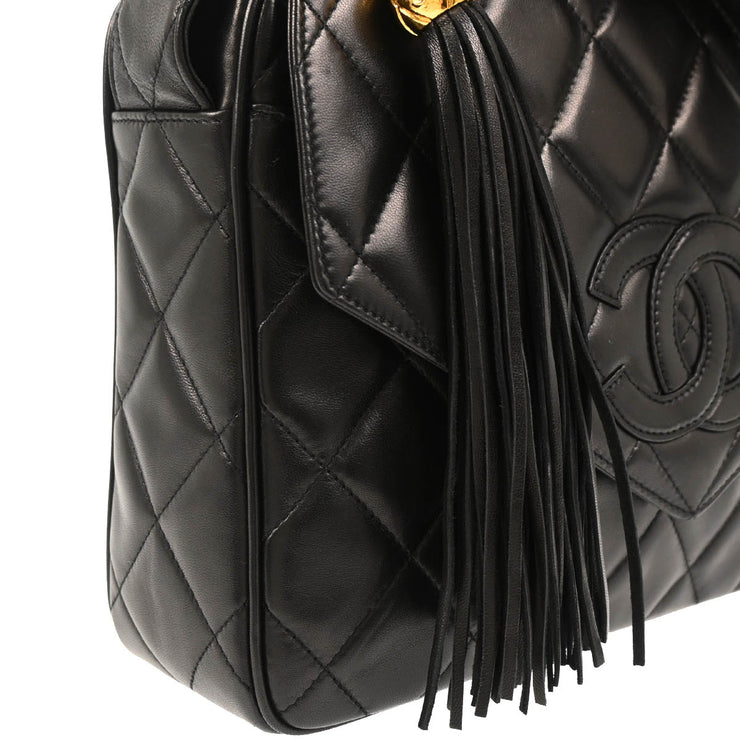 Chanel Black Lambskin Camera Bag Large