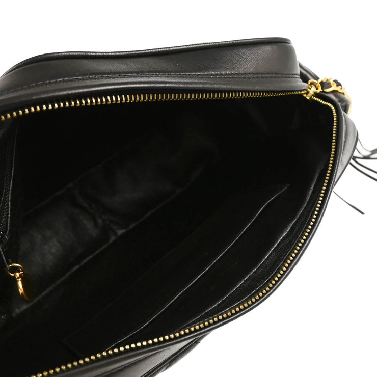 Chanel Black Lambskin Camera Bag Large