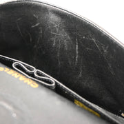 Chanel Black Canvas COCO Medium Classic Double Flap Shoulder Bag