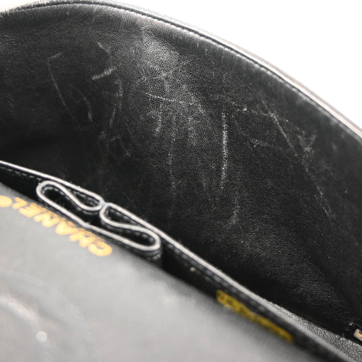 Chanel Black Canvas COCO Medium Classic Double Flap Shoulder Bag
