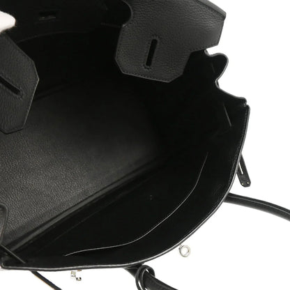 Hermes 2008 Black Taurillon Clemence Birkin 30 Handbag