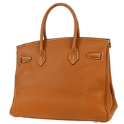 Hermes 2009 Gold Taurillon Clemence Birkin 30 Handbag