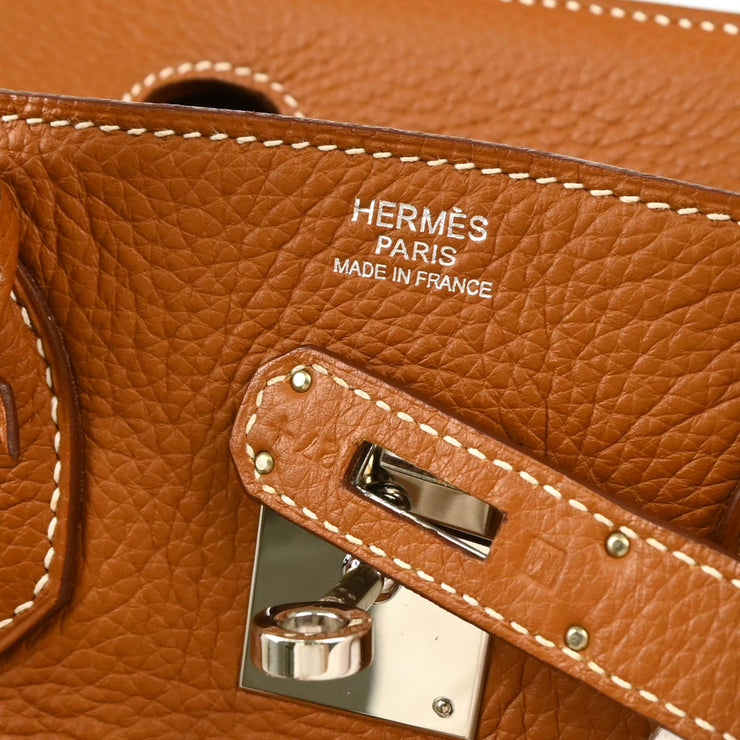 Hermes 2009 Gold Taurillon Clemence Birkin 30 Handbag