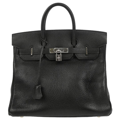 Hermes 2003 Black Chevre Haut a Courroies 32 Handbag