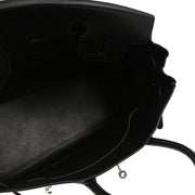Hermes Black Chevre Haut a Courroies 32 Handbag