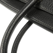 Hermes Black Chevre Haut a Courroies 32 Handbag