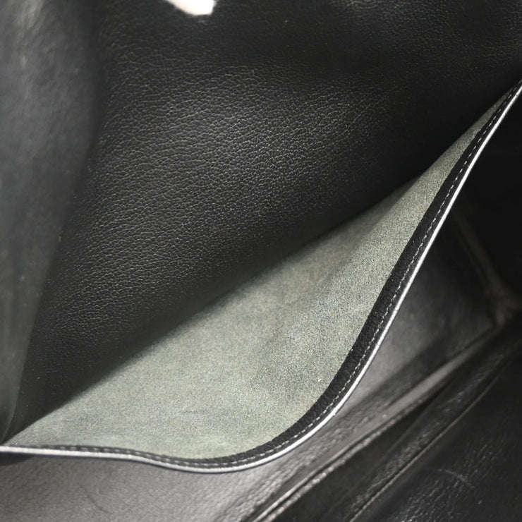 Hermes Black Chevre Haut a Courroies 32 Handbag