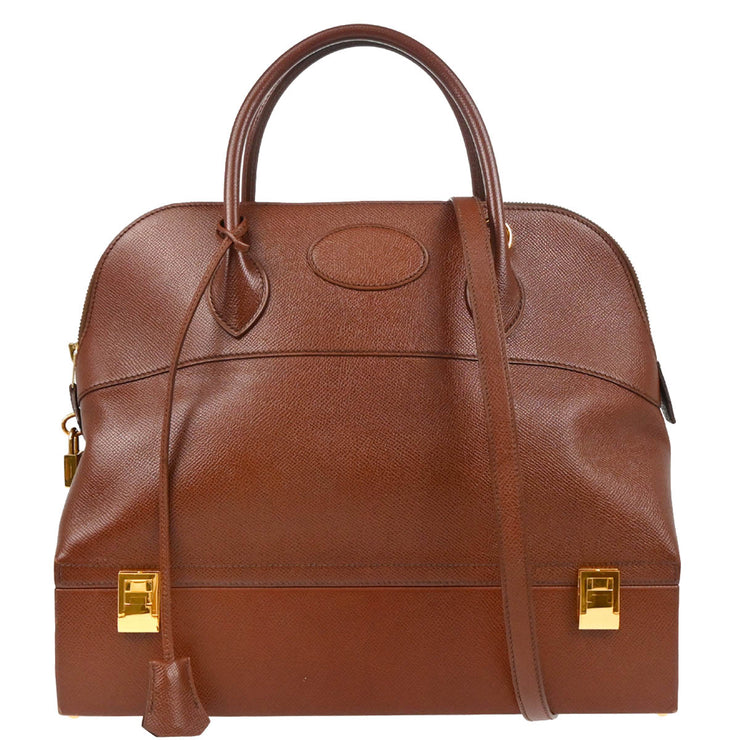 Hermes 1997 Brown Courchevel Mcpherson 2way Shoulder Handbag